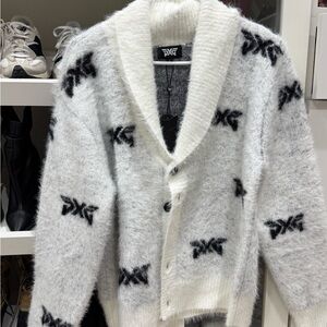 PXG Black and White Patterned Cardigan